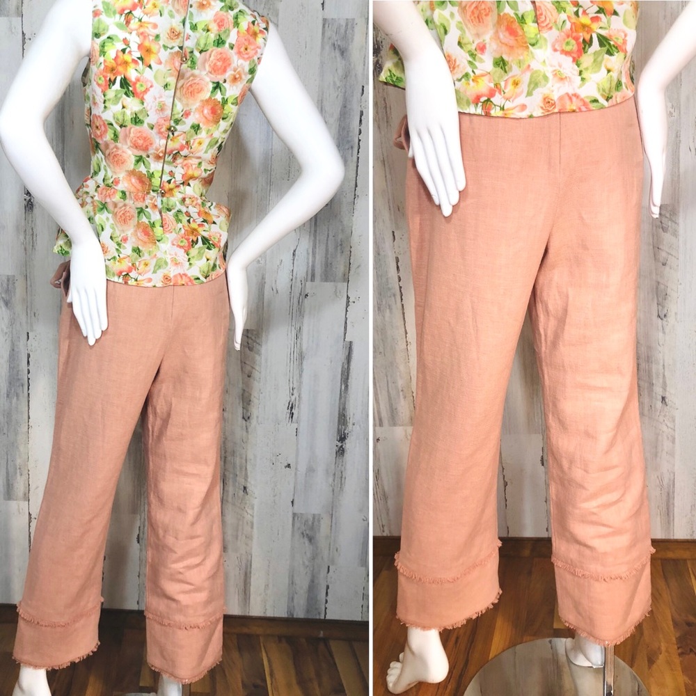 Lovers + Friends Revolve Linen Frayed Annette Pant - Picture 2 of 7